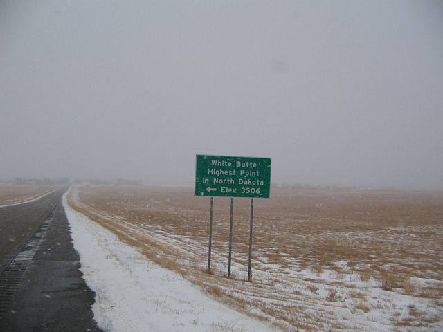 White Butte - elevation sign