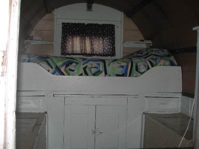 Interior of authentic shepherd's wagon